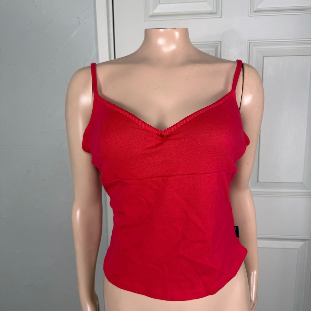 Vintage y2K Route 66 Tank Top Medium Shirt Knit Built in padded bra Cotton P14
